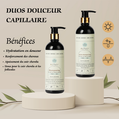 Duos Douceur Capillaire : Shampooing & Après - Shampooing AZAELY pour tous les types de cheveux