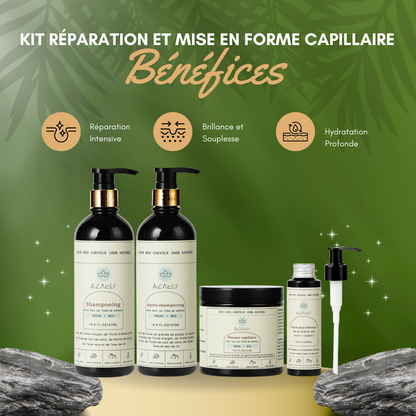 Kit réparation et mise en forme capillaire AZAELY pour tous les types de cheveux