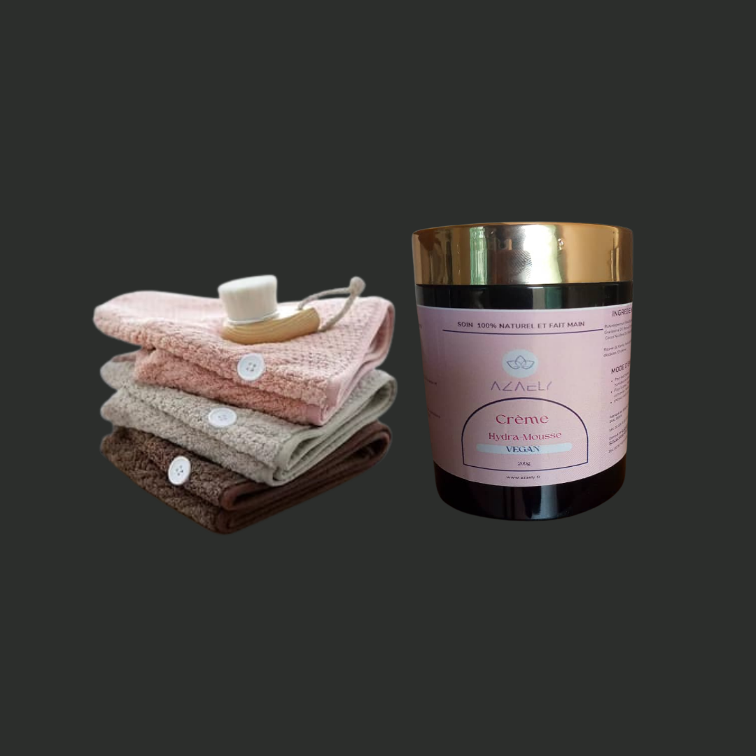 Kit Céleste : Crème Hydra-Mousse & Serviette Microfibre