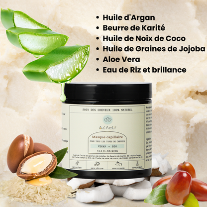 Masque Capillaire AZAELY pour tous les types de cheveux