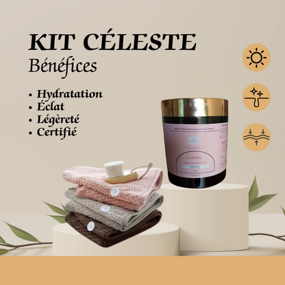 Kit Céleste : Crème Hydra-Mousse & Serviette Microfibre